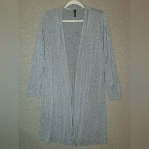Made By Johnny Size Large Gray Open Front Cardigan